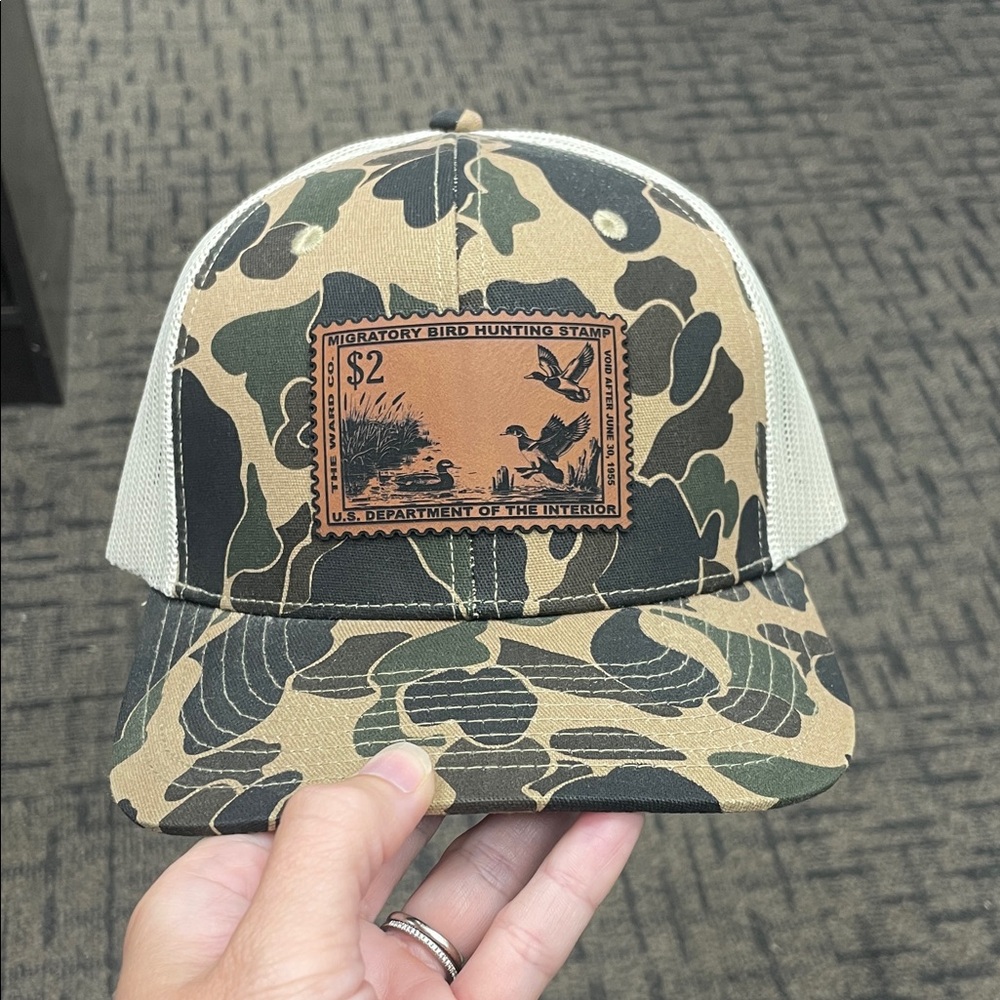 BRAND NEW Camo Trucker Hat with Patch